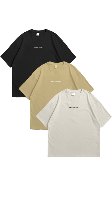 LOT DE 3 T-SHIRTS BASIQUES A BANCA